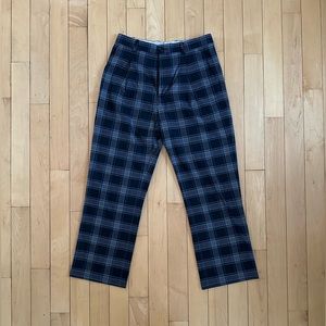 Zara Plaid Pleated Trousers